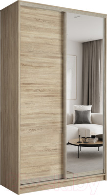 Шкаф-купе Евва 120 SSH.12 / АЭП ШК.2 03 (дуб сонома/дуб сонома/дуб шато)