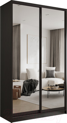 Шкаф-купе Евва 138 VG.05 / АЭП ШК.2 02 (венге/зеркало/венге глянец)