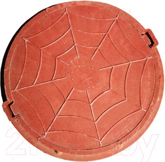 Люк канализационный Стандартпарк Полимерно-композитный круглый легкий 756x70 / 3529825 (красный)