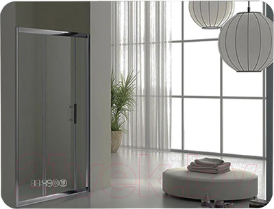 Зеркало Пекам Marta Fly 80x60 / MartaFly-80x60spcl (с подсветкой, сенсором на прикосновение, подогревом и часами)