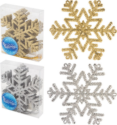 Набор елочных игрушек Волшебная страна Узорные снежинки / 005650