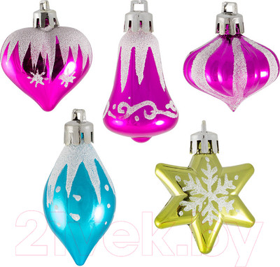 Набор елочных игрушек Волшебная страна Ассорти / 007444 (5шт)