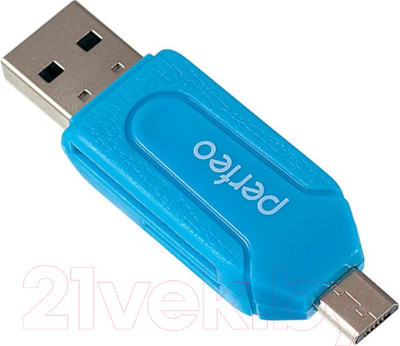 Картридер Perfeo PF-VI-O004 / PF-4253 (синий)