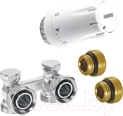 Комплект кранов для инженерного подключения Ferro Угловой ZTV08