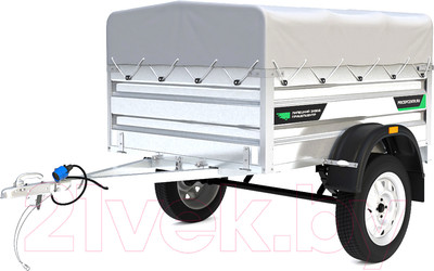 Прицеп для автомобиля ТитаН 1713 / 7197-0000010 (50см борт, тент 300мм оцинкованный)