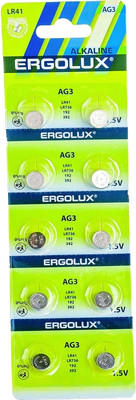 Комплект батареек Ergolux AG 3 BL-10 / 14314