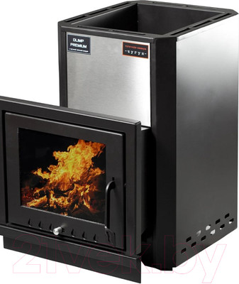 Печь-каменка Kronos Олимп Премиум 24 ВС (панорама)