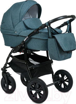 Детская универсальная коляска Alis Berta+F 3 в 1 (be 01, изумрудный)