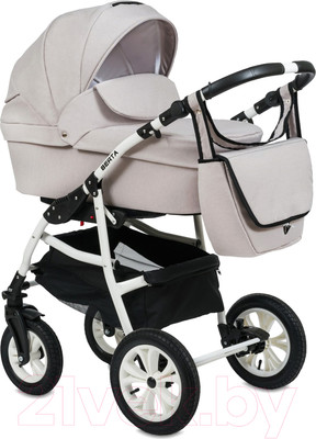 Детская универсальная коляска Alis Berta+F 3 в 1 (be 10, светло-бежевый)