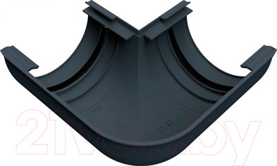 Угол желоба Ruplast Внутренний 90 градусов с уплотнителем RAL 7024 (серый графит)