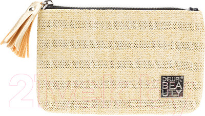 Косметичка Dewal Beauty Рогожка / BG-30 (бежевый темный)