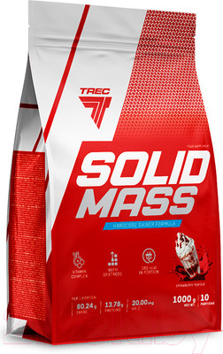 Гейнер Trec Nutrition Solid Mass (1кг, клубника)
