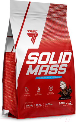 Гейнер Trec Nutrition Solid Mass (1кг, шоколад)