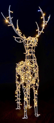 Светодиодная фигура 3D Decowelder Каркас Олень 1.5м 24В (теплый белый)