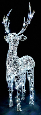 Светодиодная фигура 3D Decowelder Ажур Олень 1.5м 220В (холодный белый)