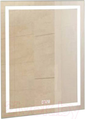 Зеркало Континент Verte Led 50x70 (с часами и датчиком движения)