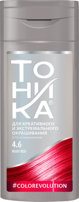 Оттеночный бальзам для волос Тоника Color Evolution 4.6 (150мл, рубиновый красный)