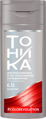 Оттеночный бальзам для волос Тоника Color Evolution 6.55 (150мл, кровавая мэри)