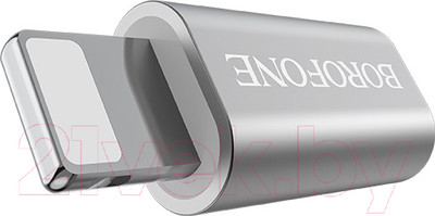 Адаптер Borofone BV5 Micro-Lightning / 90342 (серебристый)