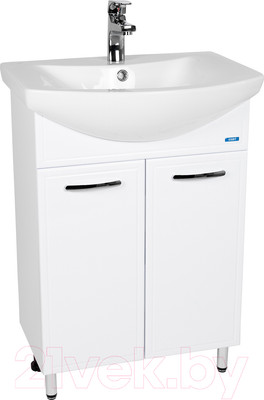 Тумба с умывальником Viant Милан Балтика 60 / VMIL60BA-T2ST + 1WH110246