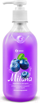 Мыло жидкое Grass Milana черника в йогурте / 126300 (500мл)