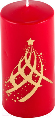 Свеча Волшебная страна Deco Christmas Елка / 008158 (золото/красный)