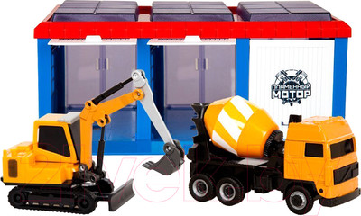 Гараж игрушечный Пламенный мотор Строительная техника / 870275