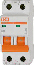Выключатель автоматический TDM ВА 47-29 2Р 8А (В) 4.5кА / SQ0206-0023