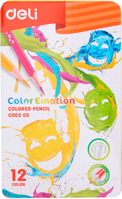 Набор акварельных карандашей Deli C00205 (12цв)