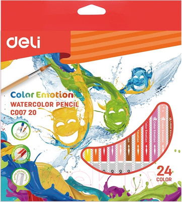 Набор акварельных карандашей Deli C00720 (24цв)