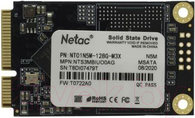 SSD диск Netac 128GB / NT01N5M-128G-M3X