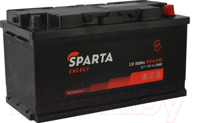 Автомобильный аккумулятор SPARTA Energy 6СТ-100 Евро 850A (100 А/ч)