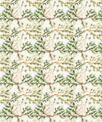 Скатерть JoyArty Ветки хвои / tc_185484 (120x145)