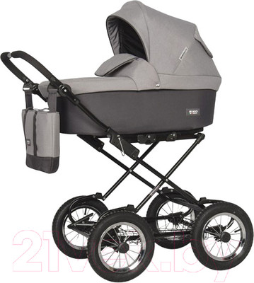 Детская универсальная коляска Riko Basic Bella Classic 2 в 1 (01/серый/графит)
