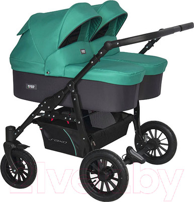 Детская универсальная коляска Riko Basic Saxo 2 в 1 (01/бирюзовый/черный)