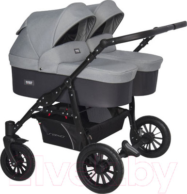 Детская универсальная коляска Riko Basic Saxo 2 в 1 (02/серый/черный)