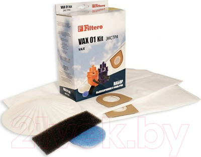 Комплект расходных материалов для пылесоса Filtero Экстра VAX 01 KIT+фильтр (2шт)