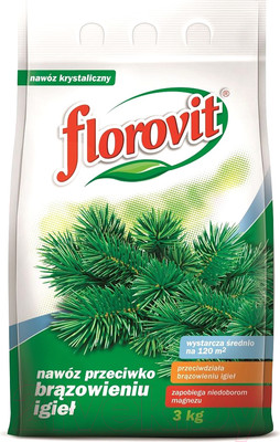 Удобрение Florovit Для хвойных против побурения (3кг, мешок)