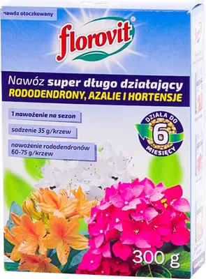 Удобрение Florovit Супер длительного действия для рододендронов, азалий и гортензий (300г)