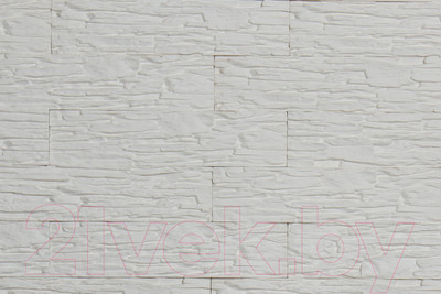 Декоративный камень гипсовый РуБелЭко Афины 1 А1бел Виброформованный (белый)
