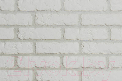 Декоративный камень гипсовый РуБелЭко Брюссель 1 Б1бел Виброформованный (белый)