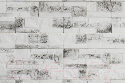 Декоративный камень гипсовый РуБелЭко Дамаск 1 Д1бел Виброформованный (белый)