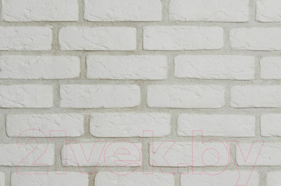 Декоративный камень гипсовый РуБелЭко Киев 1 К1бел Виброформованный (белый)