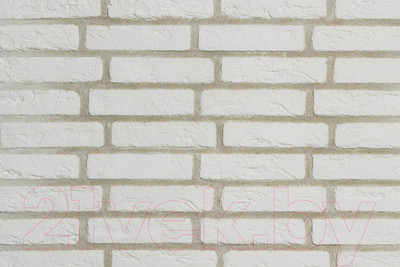 Декоративный камень гипсовый РуБелЭко Пекин 1 П1бел Виброформованный (белый)