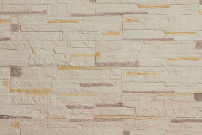 Декоративный камень гипсовый РуБелЭко Таллин 1 Т1сл Виброформованный (слоновая кость)