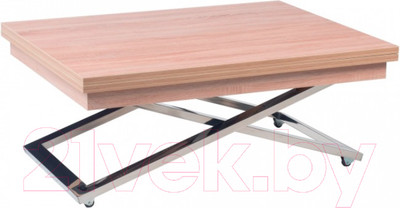Стол-трансформер Levmar Cross D89 (дуб сонома/опоры нержавеющая сталь)