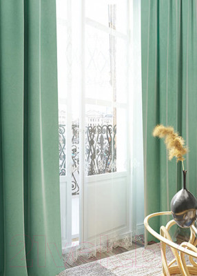 Штора LEGRAND Бархат 180x275 / 58 087 157 (шалфей)