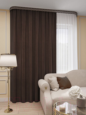 Штора LEGRAND Канвас 150x260 / 58 081 907 (шоколад)
