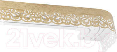 Карниз для штор LEGRAND Листея с поворотами 2.4м 3-х рядный / 58 081 462 (светлый дуб)