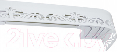 Карниз для штор LEGRAND Лиана с поворотами 2.4м / 58 066 125 (белый глянец)